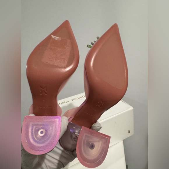 $1105 AMINA MUADDI
Begum sling crystal embellished pink pvc pumps size 36 - Picture 14 of 15